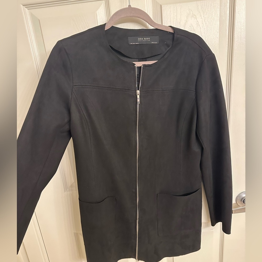 Zara black suede jacket